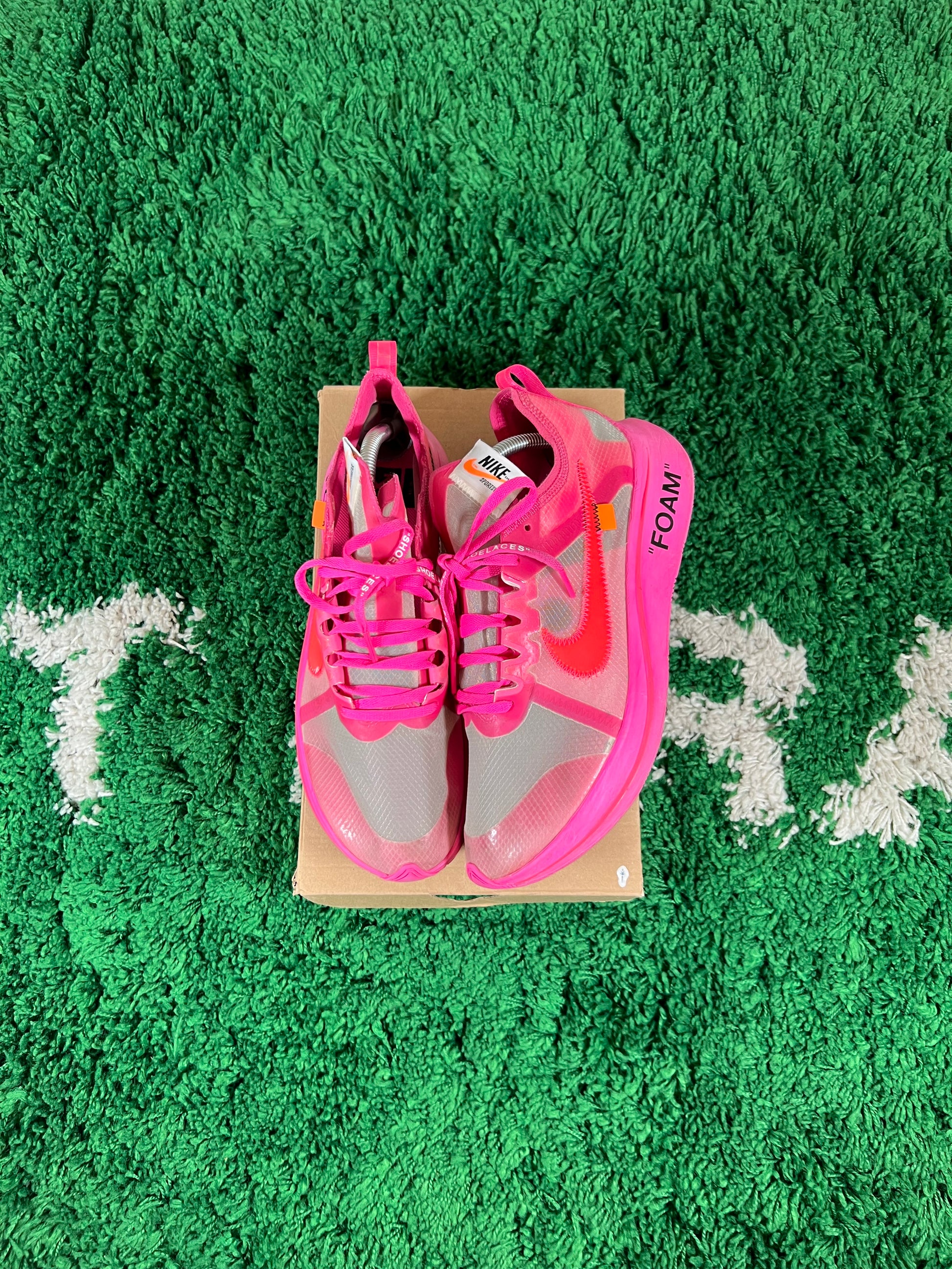 Off-White x Nike Zoom 'Tulip Pink' Sz – Ice Sneakers